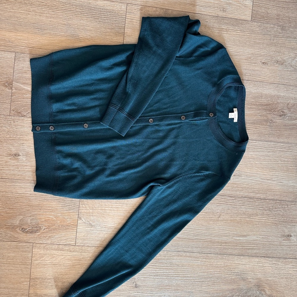 100% Wool Button-Up Cardigan